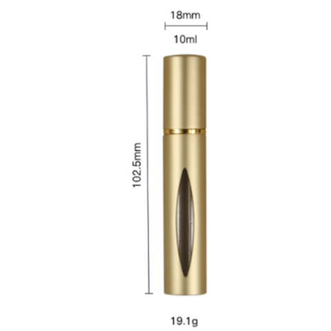 Flacon Roll-on de 10 ml en Verre et Aluminium Doré, Nouveau Design Mini de Poche pour Huiles Essentielles - Meilleure Vente