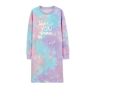Women hoodies long casual tie dye pullover tie dye jumper puff print custom supplier