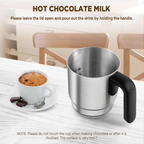 Milk Frother, 5 in 1 Electric Magnetic Milk Frother and Hot Chocolate Milk  Maker Stainless Steel for Coffee, Latte, Cappuccino, Hot Chocolates