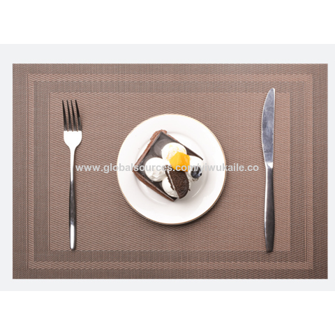 Sets de table occidentaux pour dîner, tapis tissé d'isolation de table, vaisselle pour la maison et l'hôtel