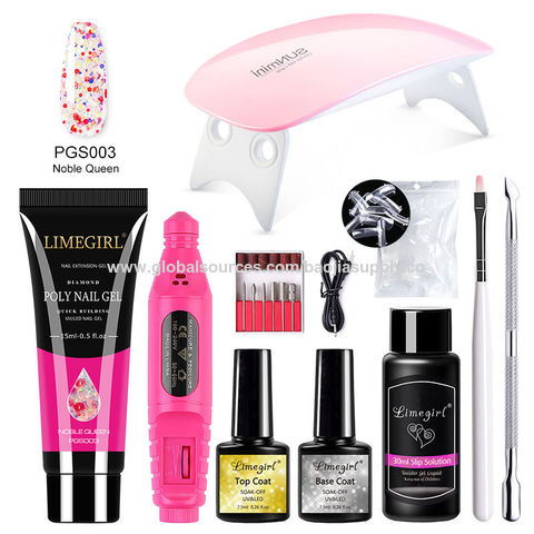 Kit d'outils à ongles, machine à polir USB pour débutants, lampe de photothérapie LED pour vernis à ongles