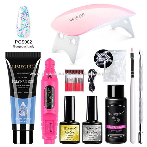 Kit d'outils à ongles, machine à polir USB pour débutants, lampe de photothérapie LED pour vernis à ongles