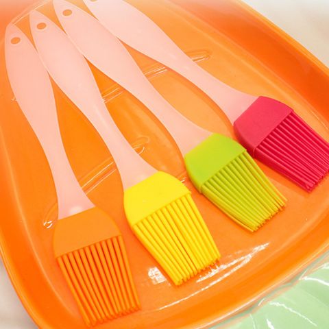 2 Pc Silicone Basting Brush 8 Pastry Oil Butter Marinade Glazing BBQ  Baking 