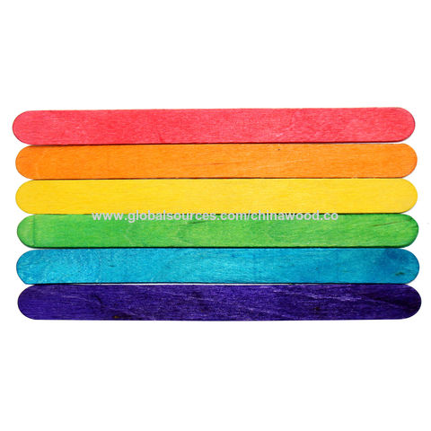 Buy Wholesale China Craft Sticks Ice Cream Sticks Wooden Popsicle Sticks  4-1/2 Length Fda, Lfgb Approved & Craft Sticks at USD 0.4
