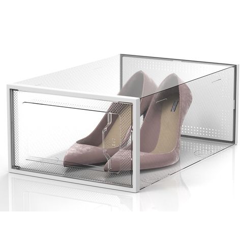 Cajas de zapatos apilables de plástico transparente organizador de