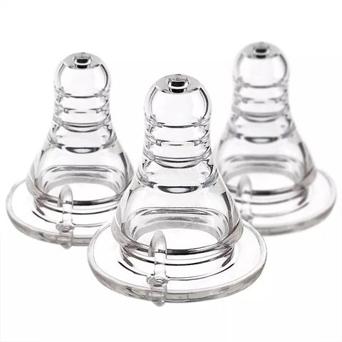 الجملة خالية من مادة BPA الغذاء الصف سيليكون الطفل تغذية الحلمة القياسية الرقبة الحلمات لزجاجات الحليب