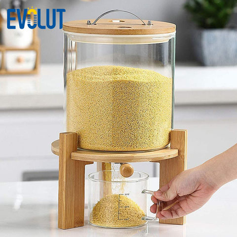 Buy Wholesale China Rice Storage Container, Large Dispenser Airtight Bin  For Storing Rice, Flour, Dry Fruit And More & Rice Container at USD 4.99