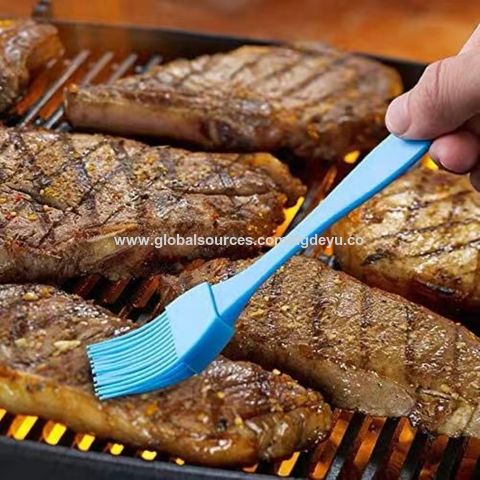 Pork Barrel BBQ Grill Brush w Scraper - Safe Bristle-Free, Heavy Duty