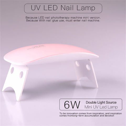 Günstige 6W UV Lampe für Salon LED Lichthärtungsgerät Nageltrockner Nagellampe Gel Lack Aushärtung Hartgel Verlängerung