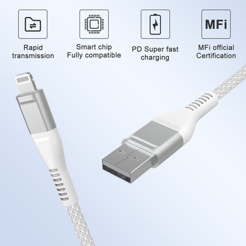 China C89 Cable de datos MFI Certificado Cargador de iPhone de 3 pies  Fabricantes, proveedores y fábrica