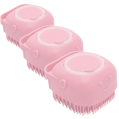 Buy Wholesale China Bath Massage Brush Shampoo Dog Grooming Silicone Shower  Brush Body Scrubbers For Cat Pets & Pet Bath Brush Shampoo Dispenser at USD  0.69