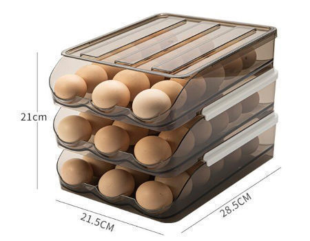 Buy Wholesale China Kitchen Plastic Egg Holder Fridge Organizer With Lid Refrigerator  Egg Storage Container & Fridge Egg Holder at USD 3.85