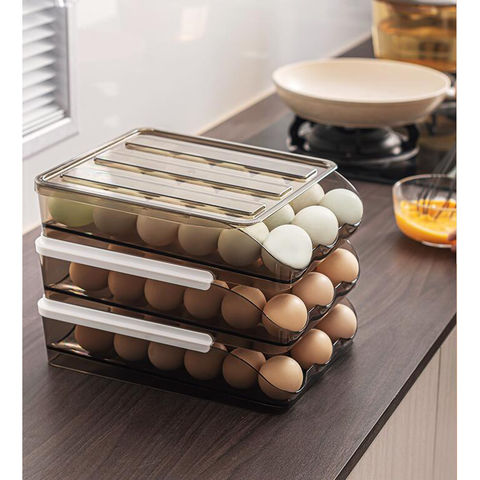 Buy Wholesale China Kitchen Plastic Egg Holder Fridge Organizer With Lid Refrigerator  Egg Storage Container & Fridge Egg Holder at USD 3.85