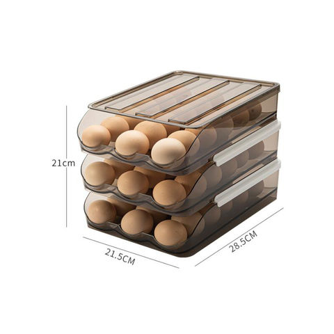 Buy Wholesale China Kitchen Plastic Egg Holder Fridge Organizer With Lid Refrigerator  Egg Storage Container & Fridge Egg Holder at USD 3.85