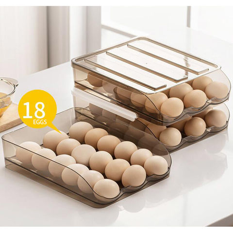 Buy Wholesale China Kitchen Plastic Egg Holder Fridge Organizer With Lid Refrigerator  Egg Storage Container & Fridge Egg Holder at USD 3.85