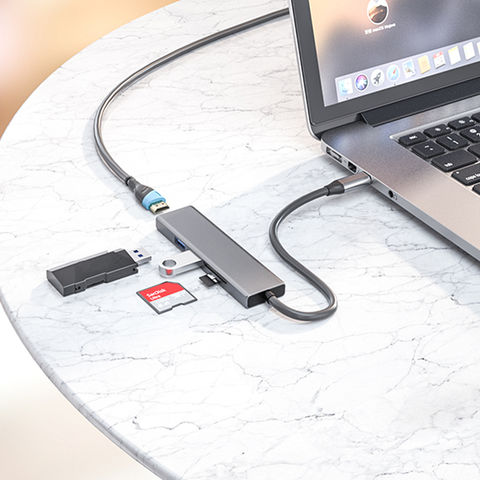 Adaptador micro USB OTG 4 en 1 Micro-USB OTG/TF/SD Adaptador de lector de  tarjetas inteligentes con puerto de carga micro USB para