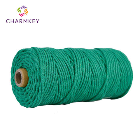 Buy wholesale Macrame Cord Rope Twine 3 ply Twist 3mm x 200m 3 strands  cotton cord string LIGHT BLUE