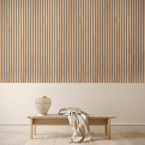  Art3d Paneles acústicos de listones de madera para decoración  elegante y reducción de ruido, panel texturizado 3D para techo y pared,  paquete de muestras : Herramientas y Mejoras del Hogar