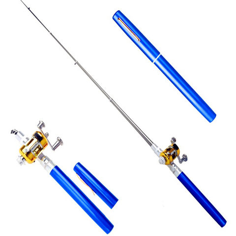 Buy Wholesale China Wholesale Portable Pocket Aluminum Pen Shaped Telescoping  Fishing Rods & Fishing Rods at USD 4.4