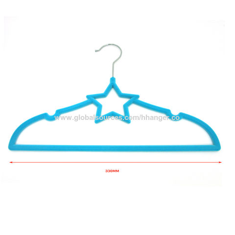 Flocked Kids Star Shaped Hangers Set of 25