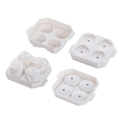 Whiskey Large Ice Ball Mould Creative Ice Cube Maker Plastic Lid Ice Cream  Mould For Party