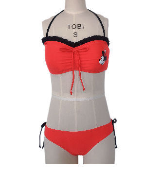 Soutien push-up halter de renda em contraste, Sutiãs de mulher