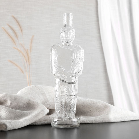 Mini botellas de vidrio de bayoneta con corcho, transparentes, de