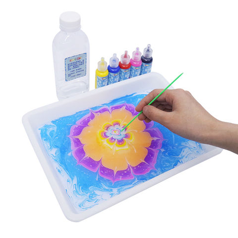 Peinture marbrée à l'eau pour enfants – Kit d'artisanat pour