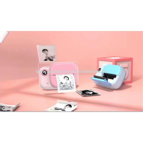 Kamera Cetak Instan Anak-Anak Pengiriman Cepat Untuk Anak Laki-Laki Perempuan Kamera Mini HD 1080p Dengan Foto Termal