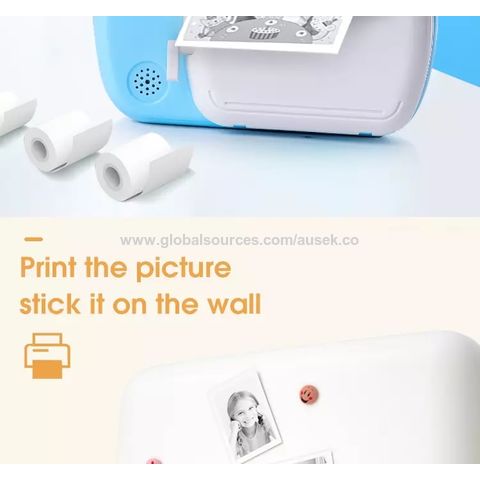 Kamera Cetak Instan Anak-Anak Pengiriman Cepat Untuk Anak Laki-Laki Perempuan Kamera Mini HD 1080p Dengan Foto Termal