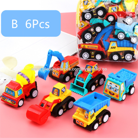 6-teiliges Auto Modell Spielzeug Set, Aufziehautos, Mobile Fahrzeuge, Feuerwehrauto, Taxi Modell, Mini Autos für Kinder