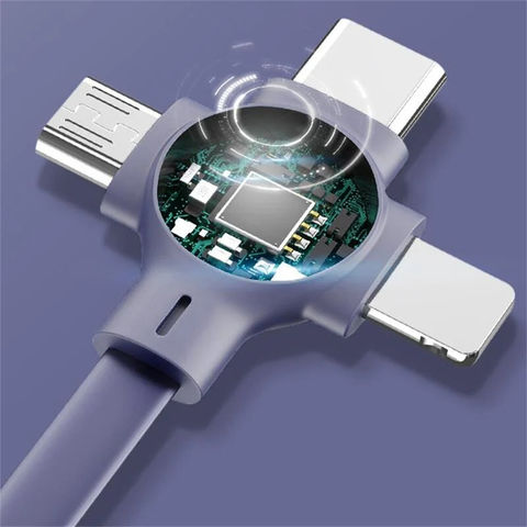 3 in 1 All USB Types Retractable Charging Cable Box