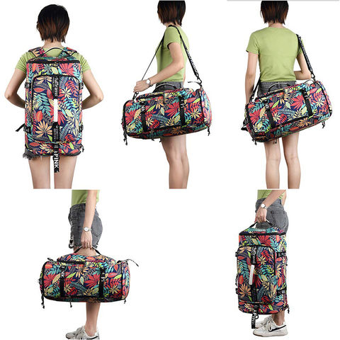  Gym Duffle Bag Backpack 4-Way Waterproof with Shoes