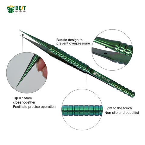 Buy Wholesale China Bst-250 Rubber Tipped Tweezers Curved And Straight For  Mobile Phone And Computer Repair & Rubber Tipped Tweezers at USD 1.67
