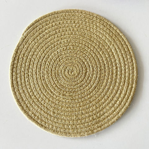 table mat hand-woven cane coasters thermal