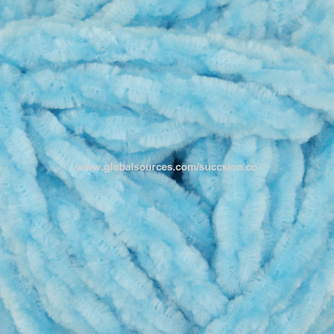 SALE! Designer Chunky Chenille Fabric - White With Color Yarns