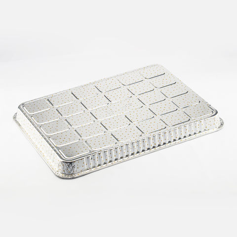 Buy Wholesale China Large Size Aluminum Foil Tray Grill Pan Shallow  Rectangular Disposable Food Foil Container & Foil Containers at USD 0.26