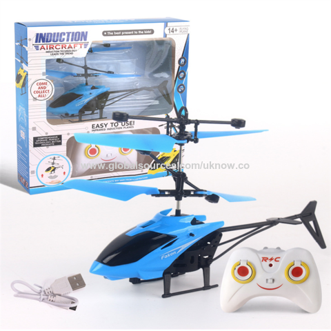 Mini Drone Capteur Infrarouge Fée Volante Enfants Jouet Induction Main  Contrôle Bleu 19Cm Jouet Volant 