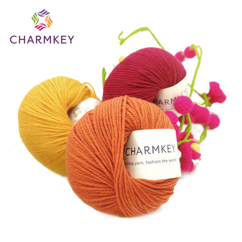 Compre Charmkey, Lana No Contraíble, Tejer A Mano, Hilo De Lana Merino y  Hilo De Lana Merino de China por 1.86 USD