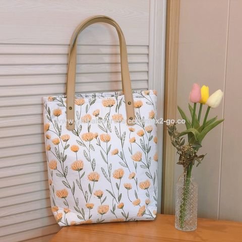 Fashionable Hobo Bag Floral Print No-closure Fabric High-capacity