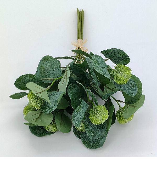35cm artificial plants eucalyptus bouquet, silk foliages bundle,Christmas table and shelf decoration supplier