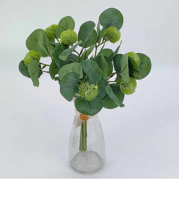 35cm artificial plants eucalyptus bouquet, silk foliages bundle,Christmas table and shelf decoration supplier