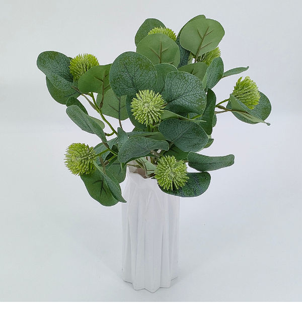 35cm artificial plants eucalyptus bouquet, silk foliages bundle,Christmas table and shelf decoration supplier