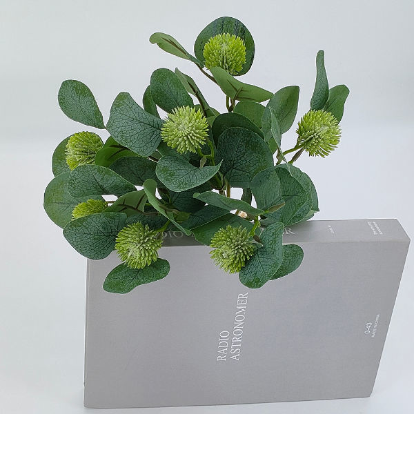 35cm artificial plants eucalyptus bouquet, silk foliages bundle,Christmas table and shelf decoration supplier