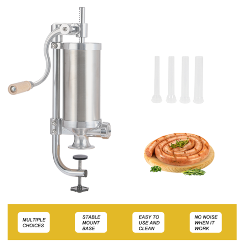 Buy Standard Quality China Wholesale 2.5 Lbs Manual Stainless Steel Homemade Sausage Filler 15 Direct from Factory at Changzhou Hanhua Kitchenware Co. Ltd Globalsources