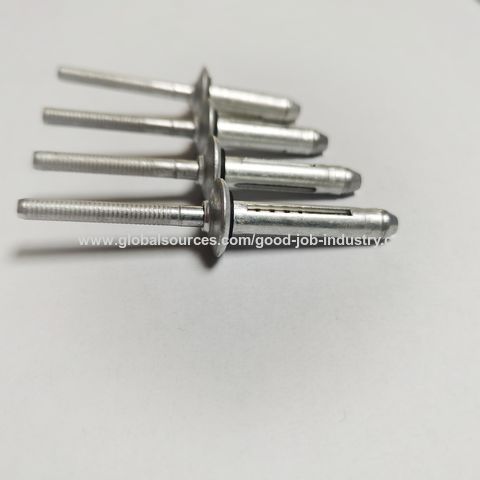Polishing Hardware Rivets Round Head Stainless Steel Pop Rivets 3.2mm Close  End