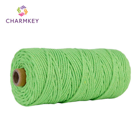 Buy Wholesale China Wholesale Macrame Cord 4mm 100 Meter Twisted Cotton  Braid Cord Multi Color Length Waist Rope & Cotton Ropes at USD 2