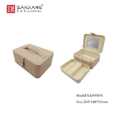 Jewelry box in PU leather, MDF, high-grade, luxury, eco-friendly and customized material supplier