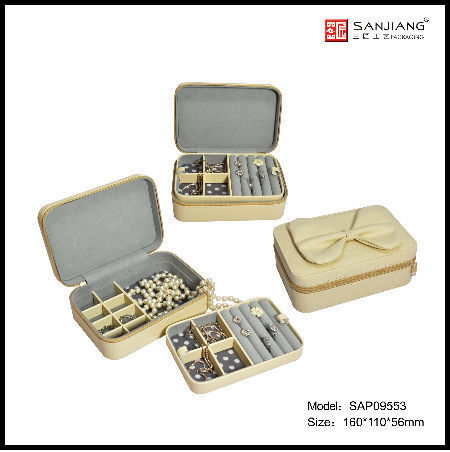 Jewelry box in PU leather, MDF, high-grade, luxury, eco-friendly and customized material supplier