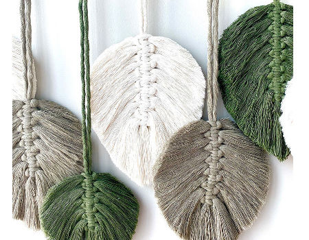 Buy Wholesale China Pretty Green Leaf Shape Macrame Wall Hanging Decor  Wholesale Home Decoration Wall Decor & Home Decoration Wall Decor at USD  3.5